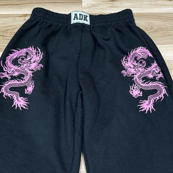 Adika Dragon Black Pink Joggers Sweatpants Women’s Small - Picture 4 of 5